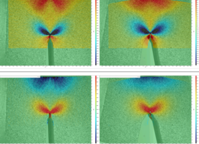 4 Images showing different fractures in power beam welds
